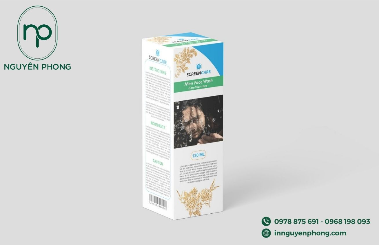 In hộp giấy đựng kem chống nắng in thông tin